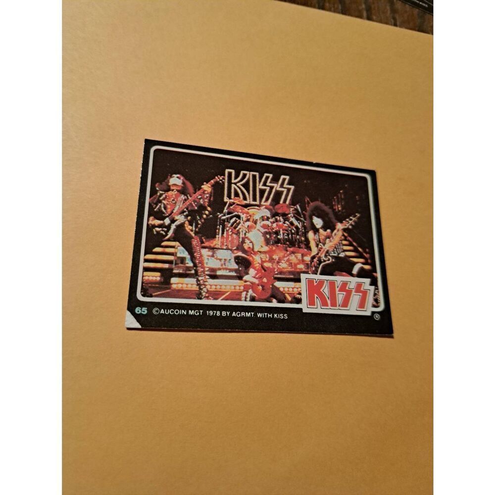Vintage 1978 Aucoin Management AGRMT KISS Trading Card No 65 Collectible Rock